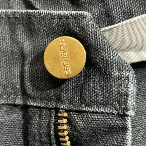 USA製 ブラック ダブルニー Carhartt B01-BLK 28×30 詳細写真10