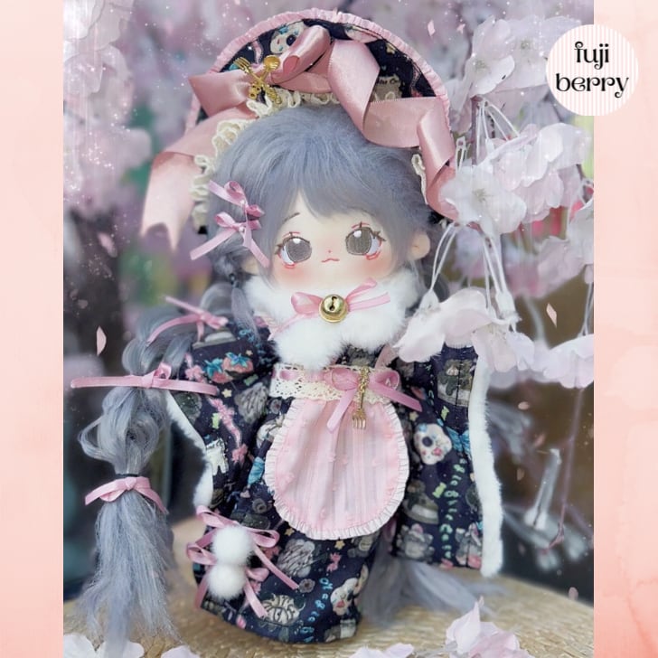 【30cmぬい服】甘ロリ着物コーデ 着せ替えぬいぐるみ 棉花娃娃用お洋服|fuji berry