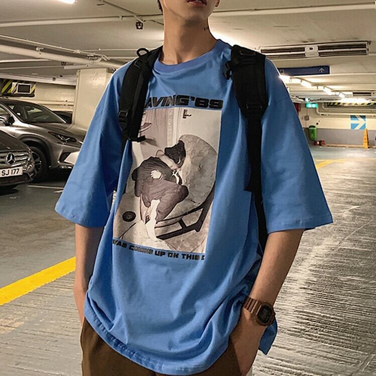 全2色 Tシャツ カットソー プリント カジュアル シンプル