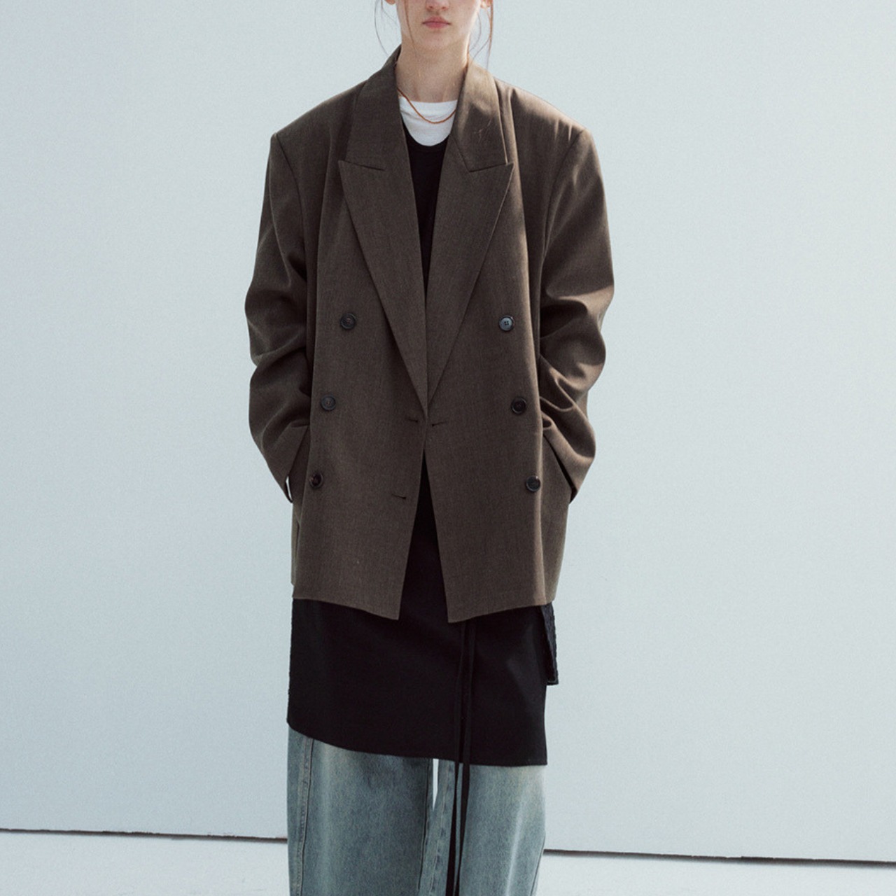 Oversized Double-Breasted Jacket T3786