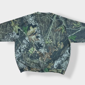 【JERZEES】2XL ビッグシルエット リアルツリー REALTREE カモフラ 総柄 アウトドア スウェット トレーナー ミリタリー US古着