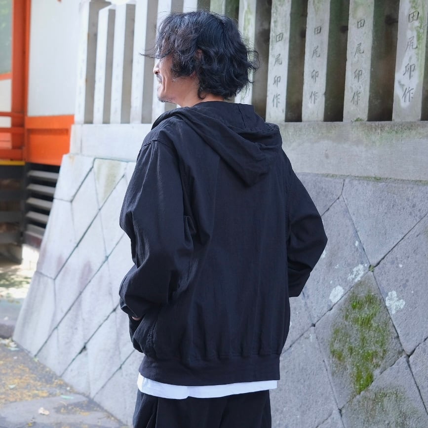 COMOLI(コモリ) /オックスジップパーカー-BLACK-(D01-01024) | Signs
