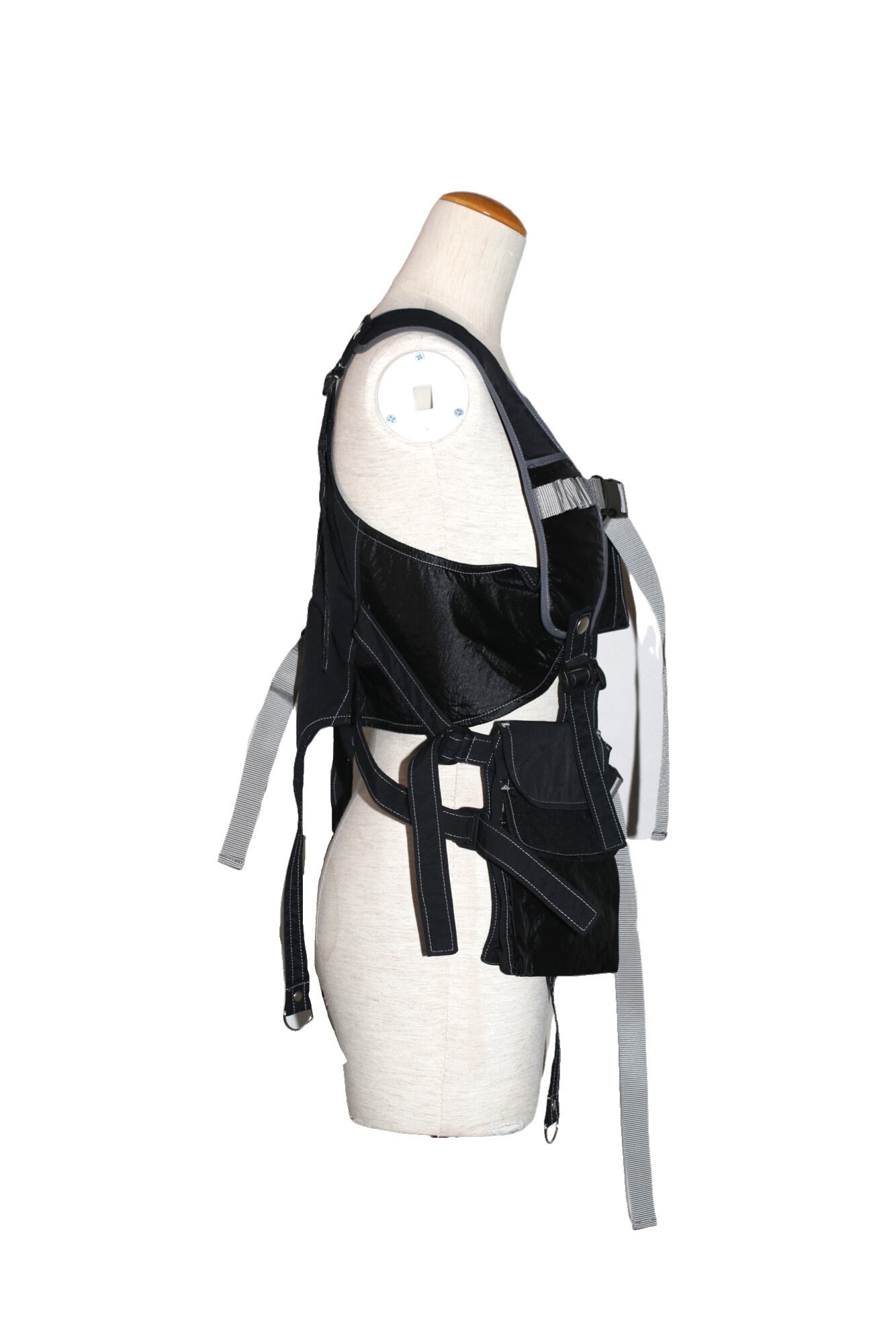 25SS】rurumu: utility pocket vest (BLACK) rrm25SS-VT01 | IAAAM