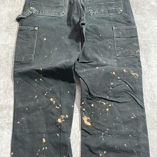 USA製 ブラック ダブルニー Carhartt B01-BLK 28×30 詳細写真15