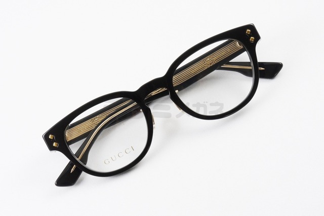 GUCCI メガネ GG1470OJ 001 ウエリントン グッチ テキストロゴ italy イタリア製 正規品-4枚目