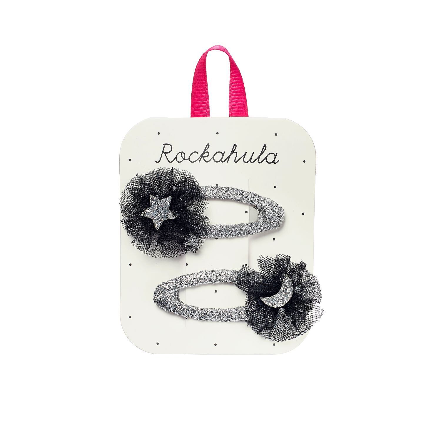 HAL468-Mystic Sparkle Tulle Clips-BLACK