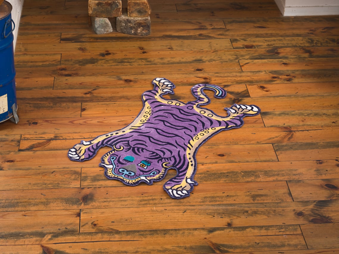 Tibetan Tiger Rug 《Sサイズ•シルク・オリジナル1•パープル453