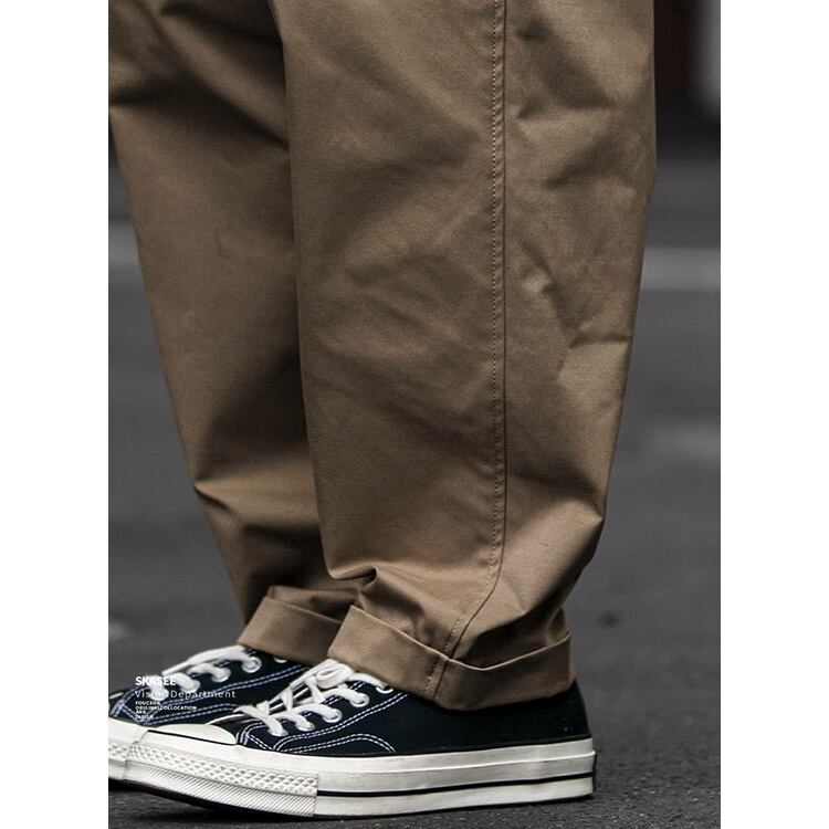 ★DOUBLE PLEATED CURLING TAPERED PANTS　　　A0754