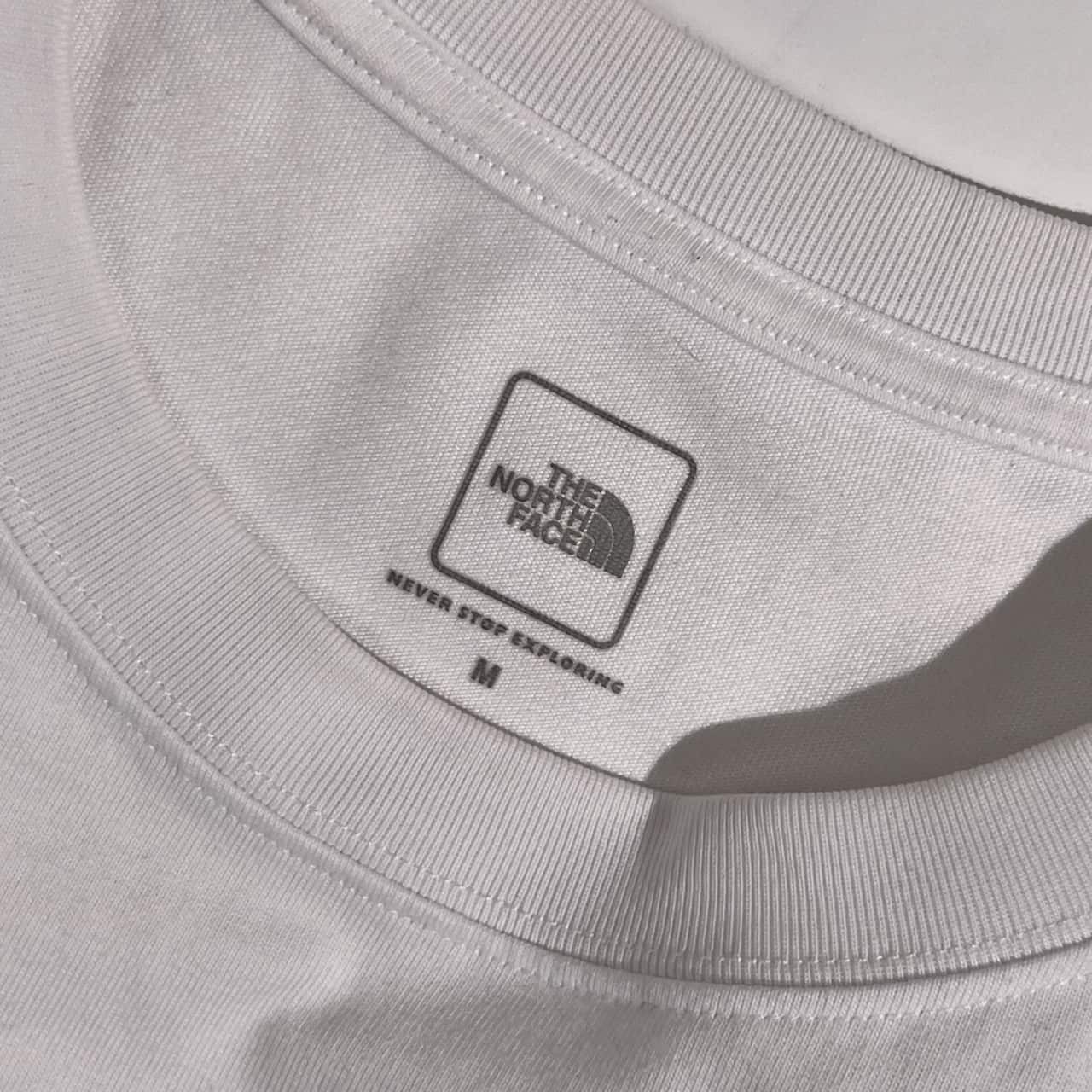 THE NORTH FACE ザノースフェイス 切替 配色 ポケット 半袖 Tシャツ サイズM /ホワイト×ネイビー メンズ NT31949
