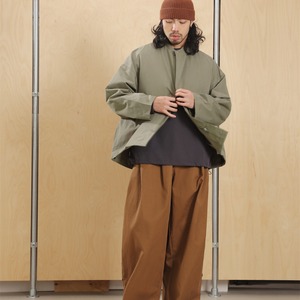 セージグリーン・ノーカラーブルゾン K5628