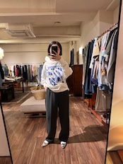 MARCONA ピンストライプスラックス