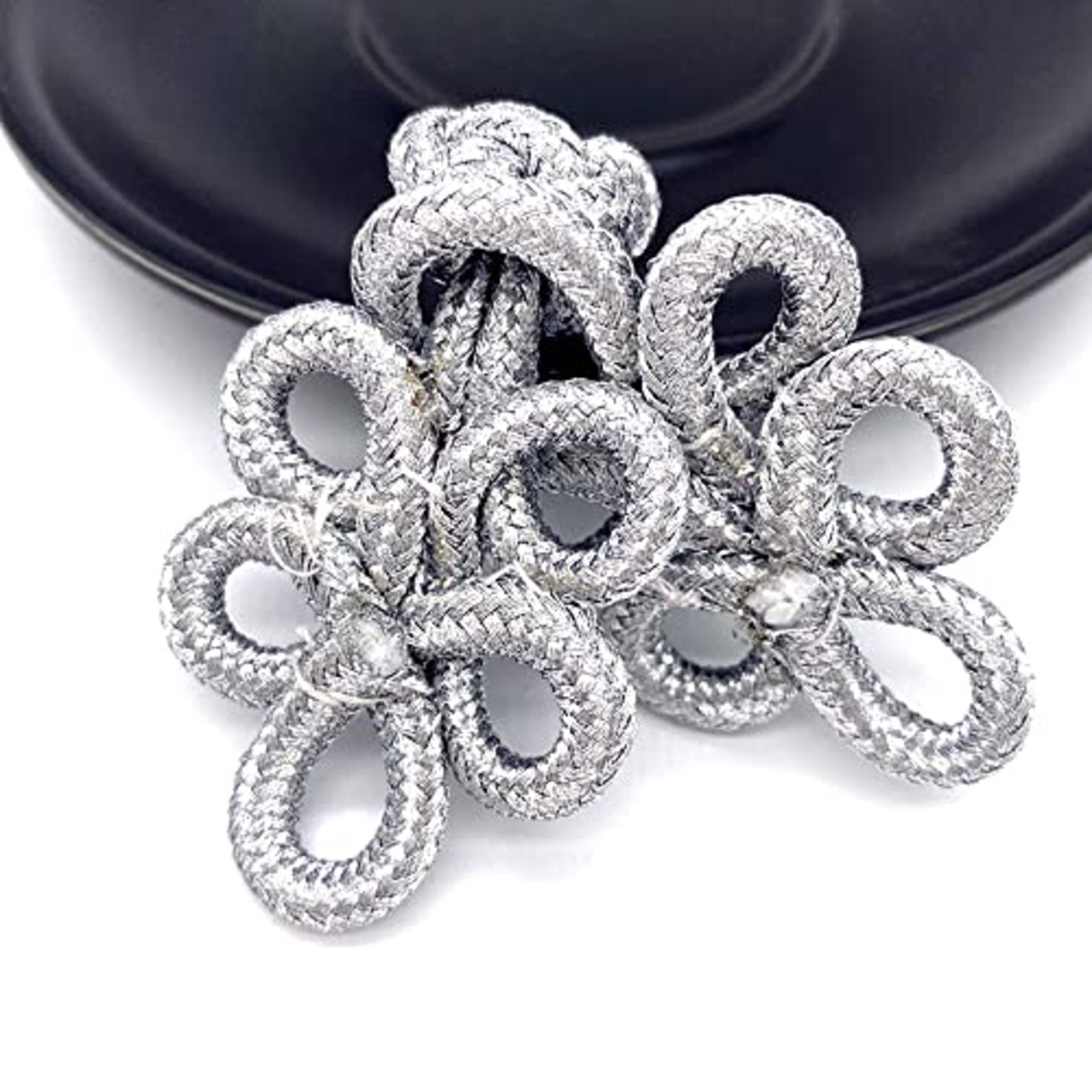 10個チャイナボタンチに適しているャイナボタン ワンピースチャイナボタン 手芸チャイナボタントップスシャツレディースチャイナDIYハンドクラフト 衣類装飾民族衣装 シルバー