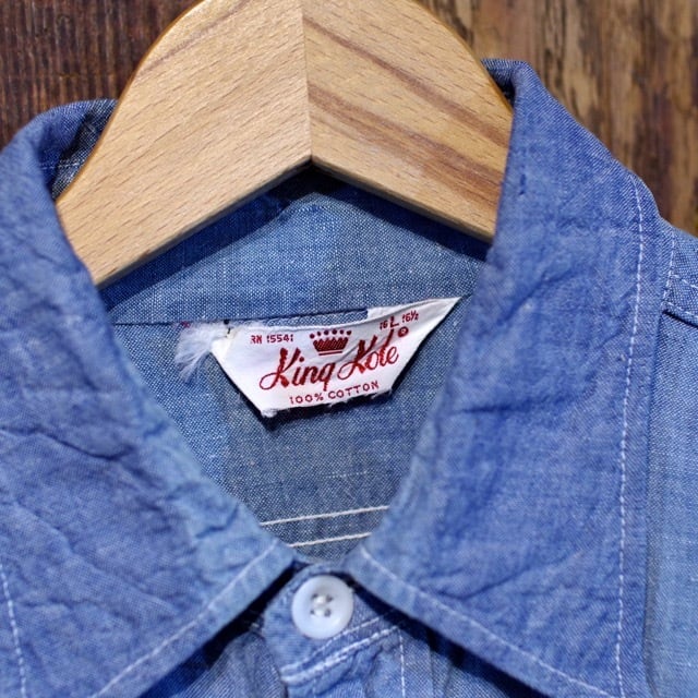 1960s King Kole Blue Chambray Work Shirt / ヴィンテージ キング