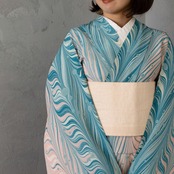 「紅掛空色」〜大矢羽柄×ドット〜　セオアルファ楊柳