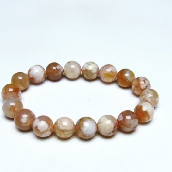 チェリーブロッサムアゲート ブレスレット 桜瑪瑙 12mm [M便 1/10] 111-24605