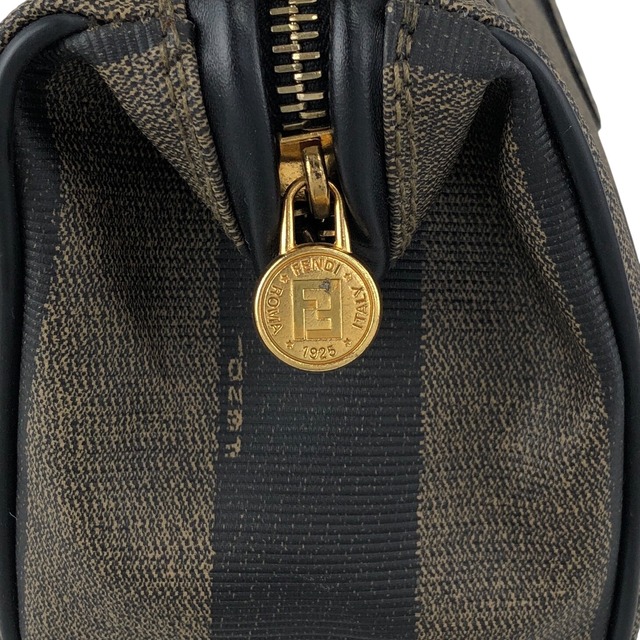 FENDI フェンディ ショルダーバッグ ブラック ロゴ PVC レザー 2way ミニバッグ ミニボストン vintage ヴィンテージ オールド 873tng