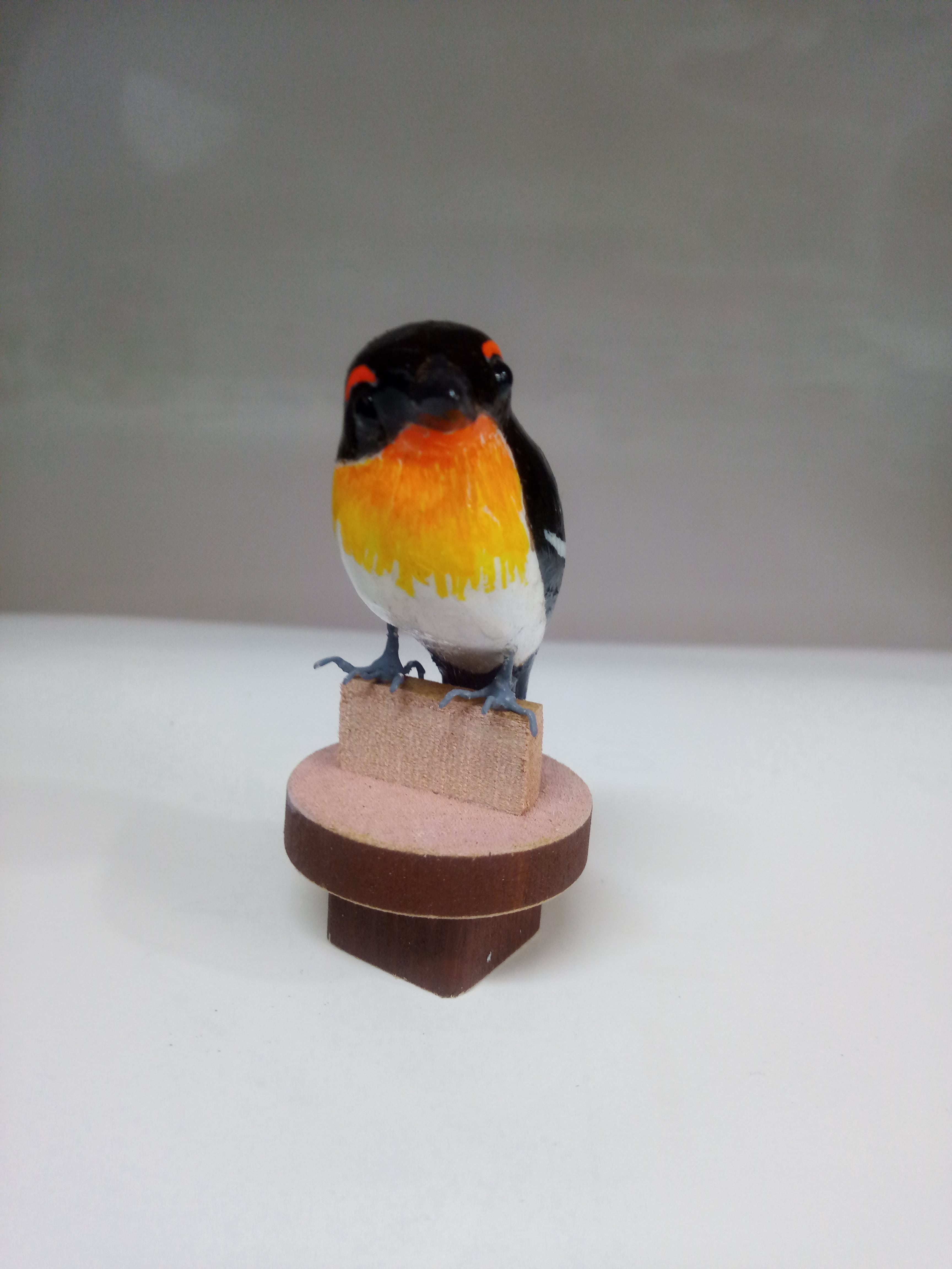 iさん専用　木彫りの鳥　ルリビタキ、コルリ、キビタキ(ミニサイズ)　3点セット キビタキ（ミニ・ミニ）【木彫品】 | PAY ID