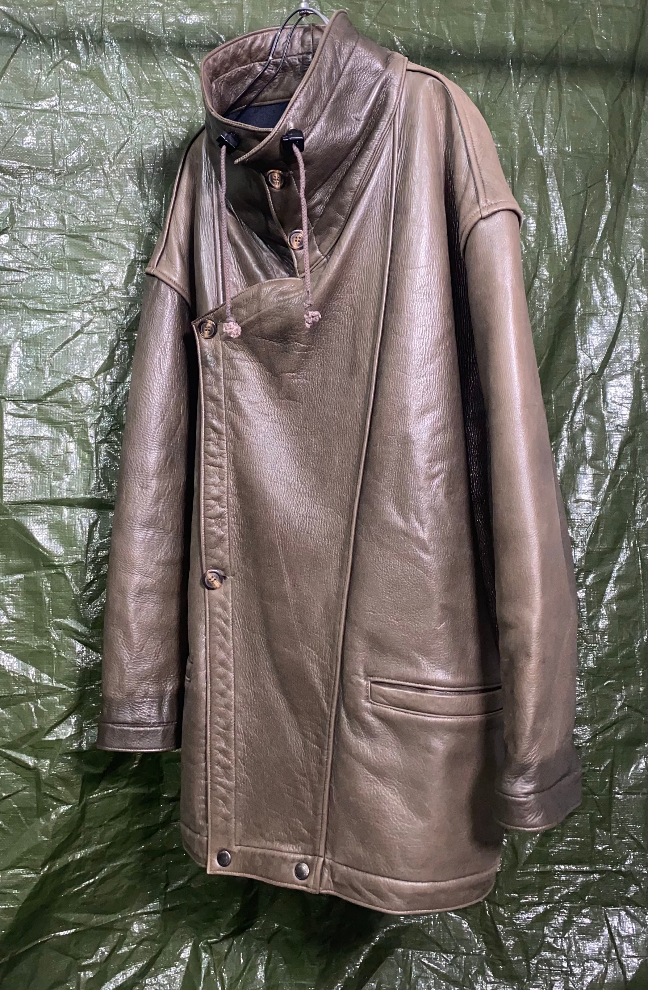 1980s MARITHE FRANCOIS GIRBAUD LEATHER JACKET 80s マリテフランソワ