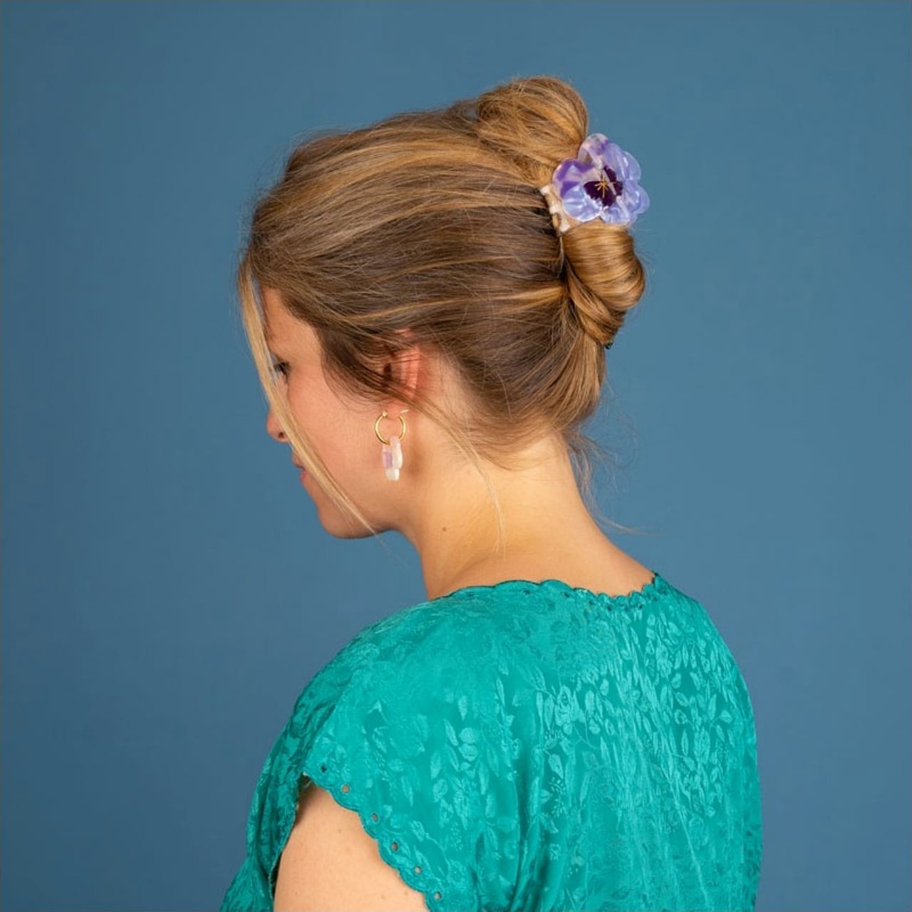 即納» Coucou Suzette Purple Pansy Hair Claw ククシュゼット ヘア