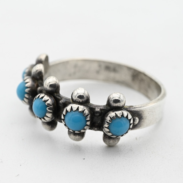 Stacking Design Turquoise Ring #10.0 / USA