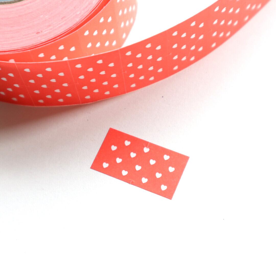 forme. ハート・レッド 強粘着 ラベラーシール FO02