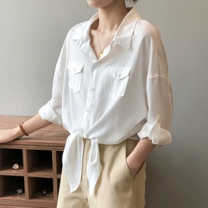 basic tie front shirt N10191