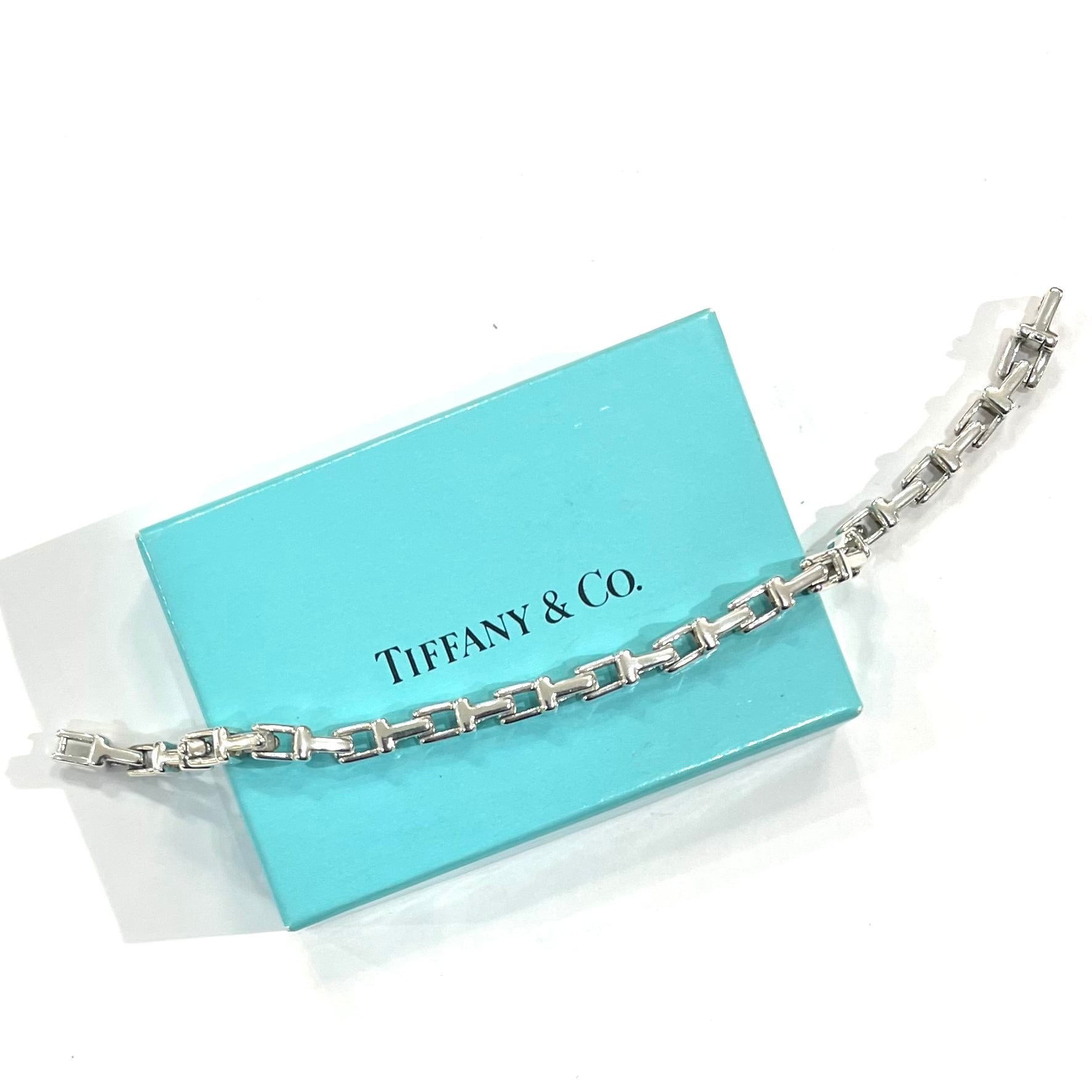 激レア【TIFFANY&CO. 】2791 Tリンクモチーフ シルバーブレスレット
