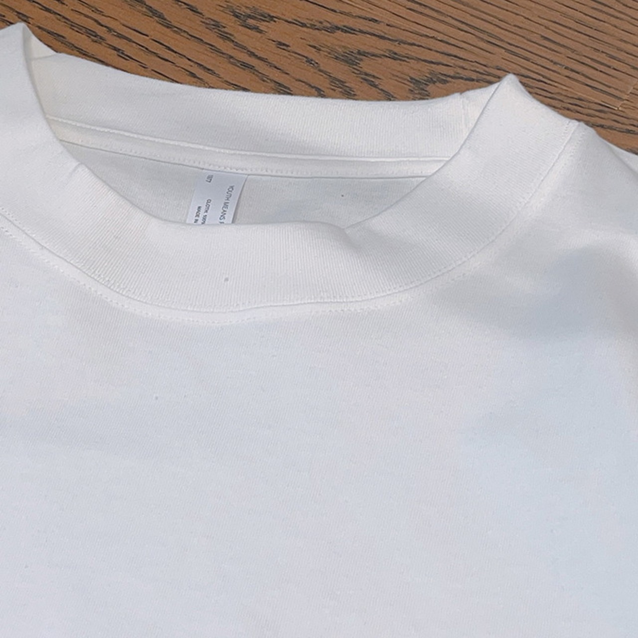 ラウンドネック無地ビッグロングTシャツ　913