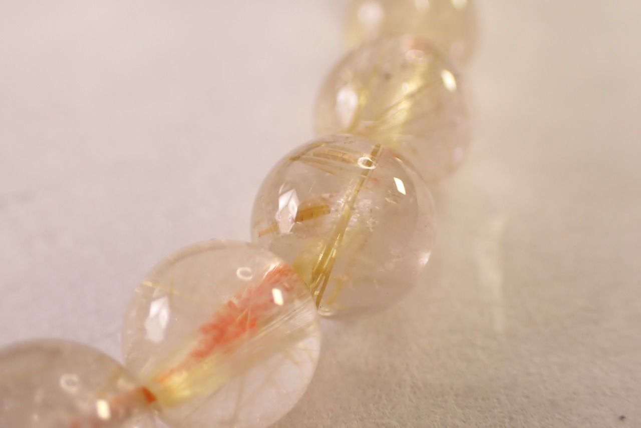 ルチルクォーツブレスレット　 [D12‐119]