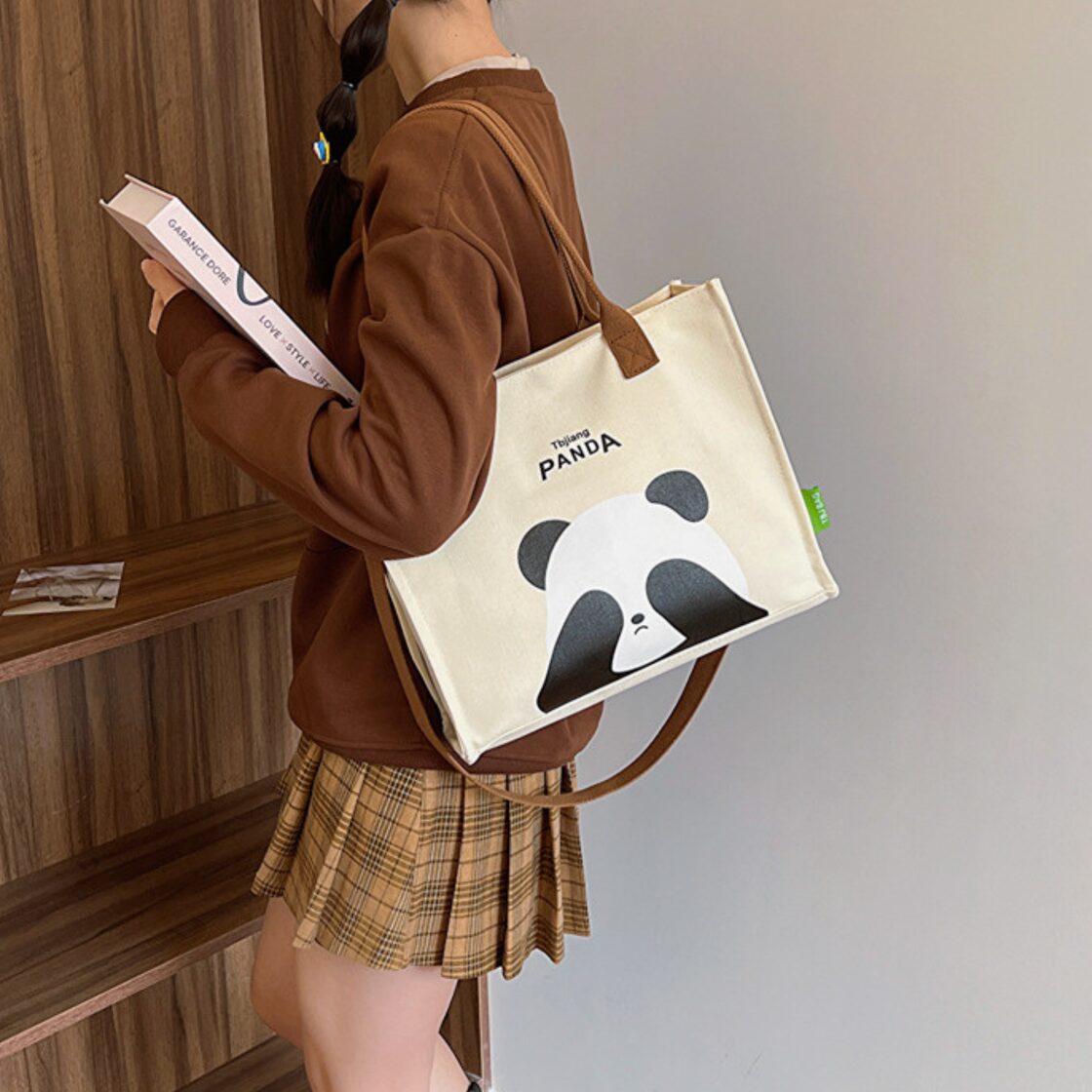 またもやうそ泣きパンちゃん3wayトートバッグ(ベージュ)_40802-1 | PAY ID