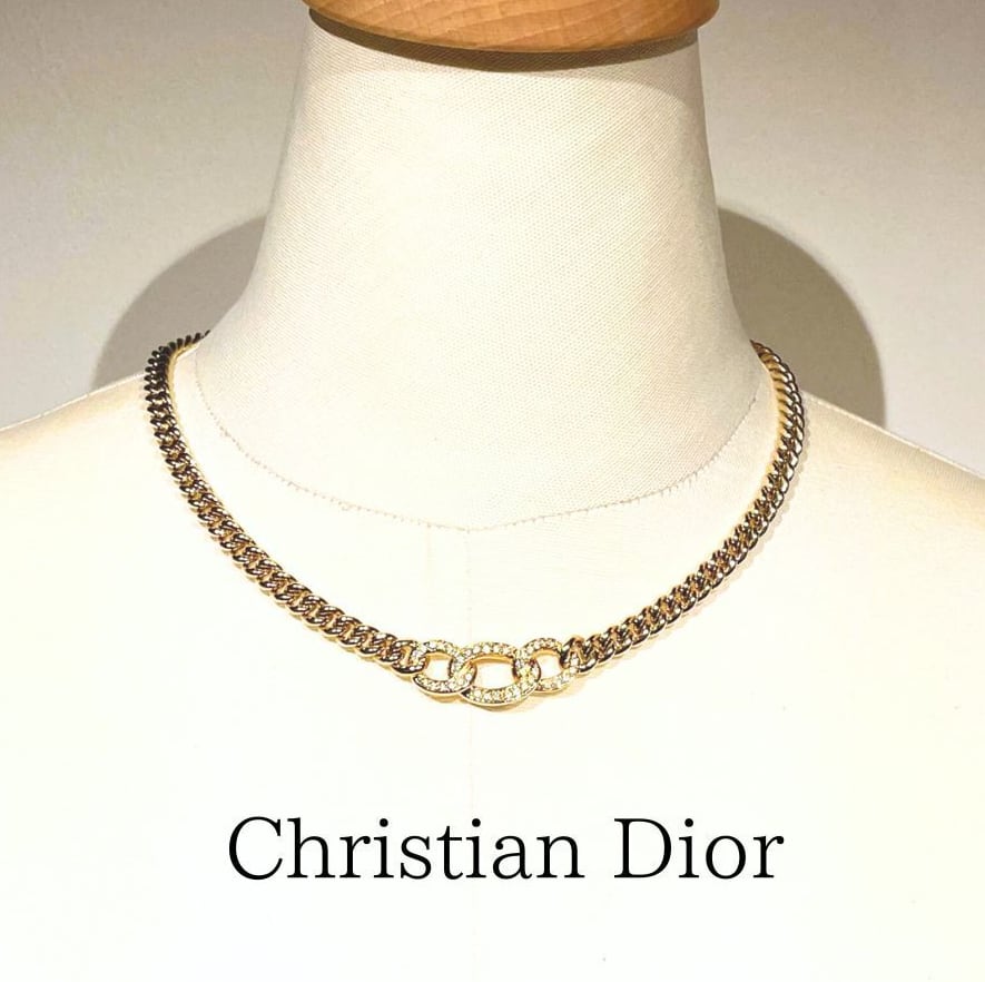 DIOR CD Icon アイコン チェーンリンク ネックレス ゴールド