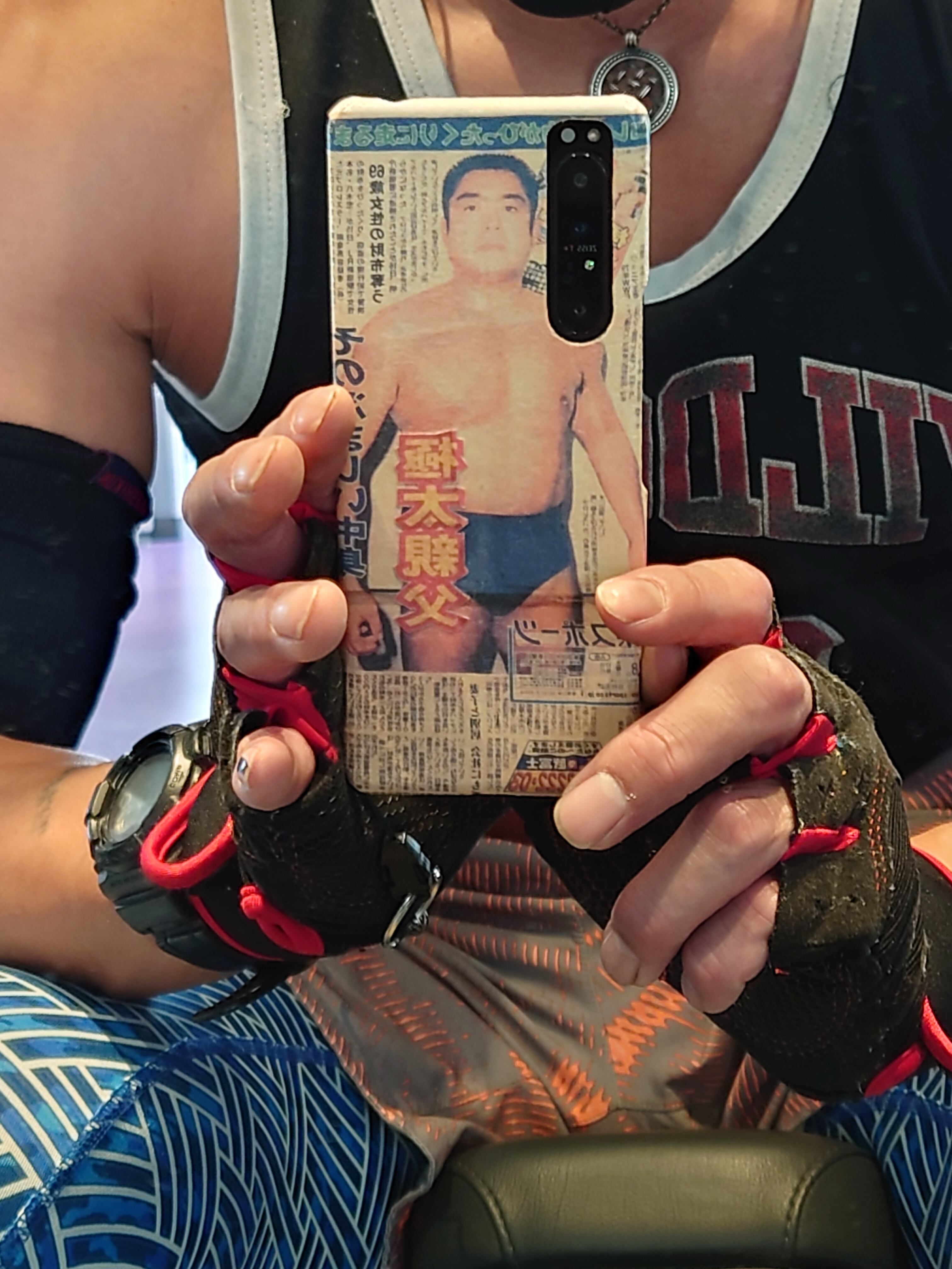 極太親父TシャツPB（プロレスバカ）ブラウンバージョン dmm-18 | 歪み