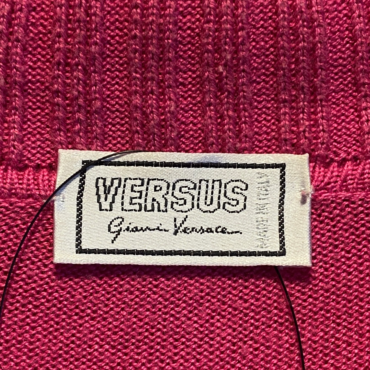 versace shocking pink knit polo