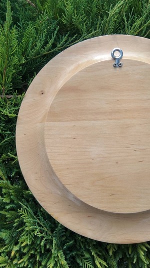 【コサックと少女】ペトリキウカ塗りのプレート　40cm