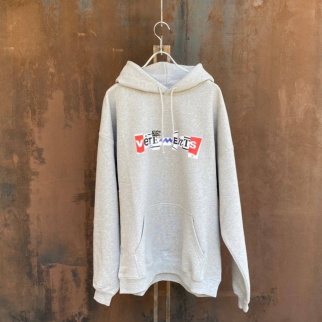 VETEMENTSMIXED LOGO HOODIEGREY