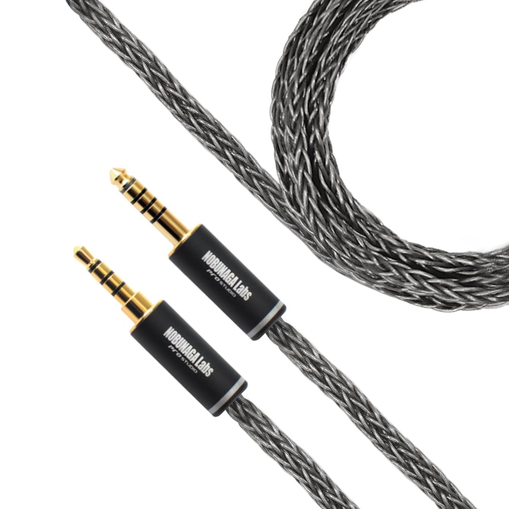 NOBUNAGA Labs 霧降 ヘッドホンケーブル 4.4mm/3.5mm×2 霧降（きりふり）： NOBUNAGA Labs Advance：4.4mm5極バランス-3.5