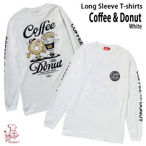 Cookman Long sleeve T-shirts Coffee & Donut White ホワイト クックマン 長袖Tシャツ USA UNISEX 男女兼用 アメリカ