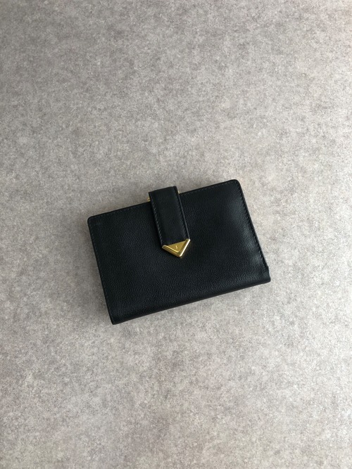 Yves Saint Laurent イヴ・サンローラン 財布 ブラック YSL レザー 二つ折り vintage ヴィンテージ オールド 8mt2m4