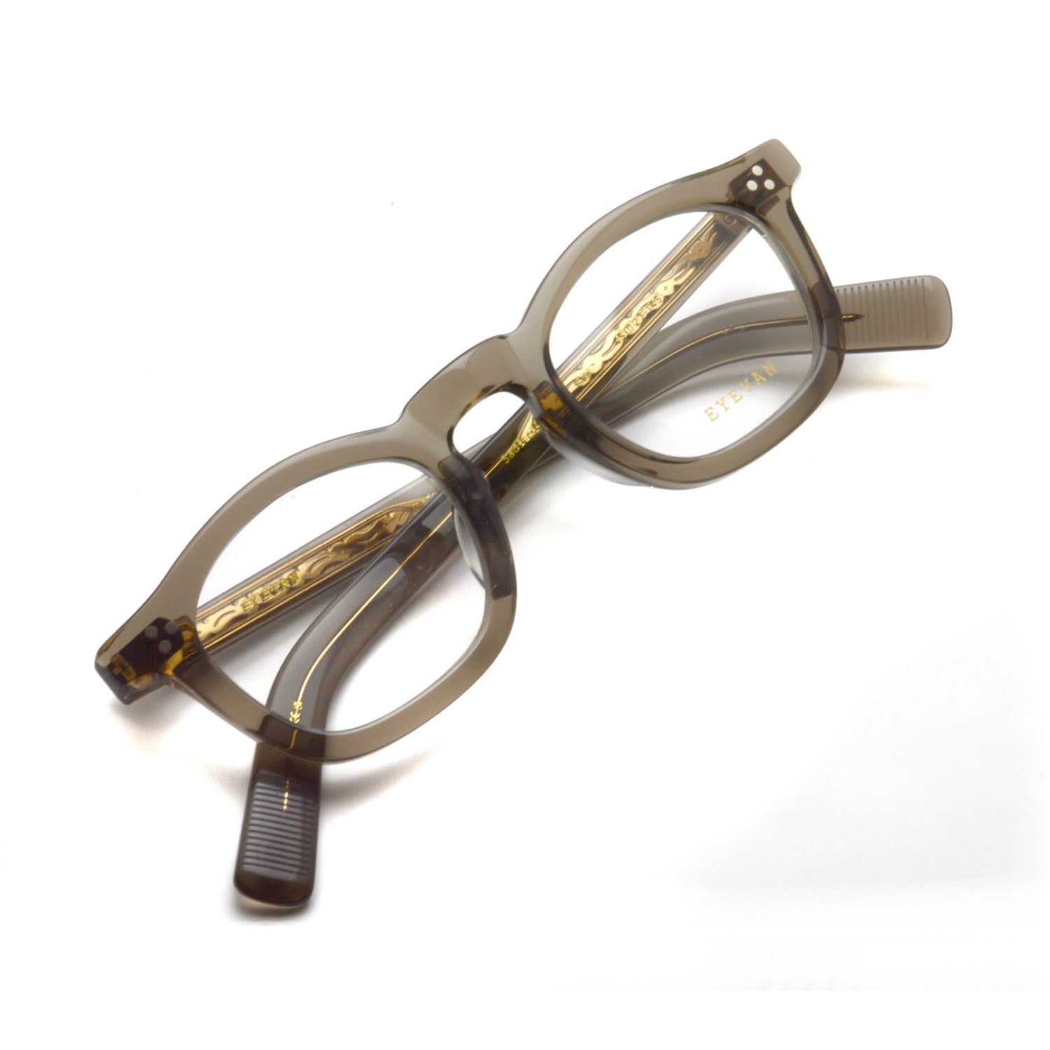 EYEVAN アイヴァン 日本製 SADLER (45) SMK サドラー サングラス スモーク クリアグレー 45□23-145 眼鏡 メガネ【中古】【EYEVAN】 EYEVAN / SADLER [45] サドラー / SMK スモーク クリアグレー フレンチ