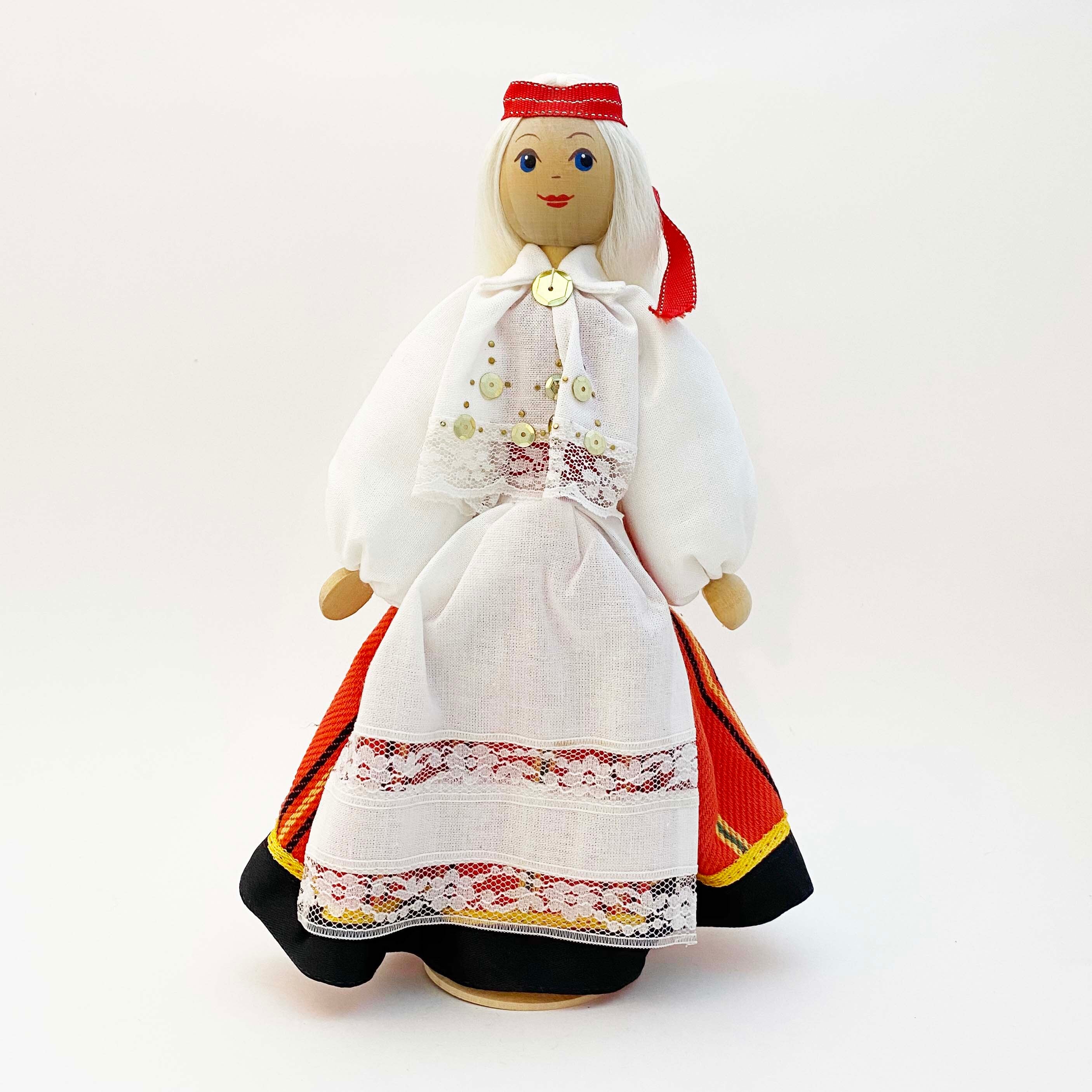 エストニアSALVO人形 ヴィンテージ民族衣装の貴婦人(ヒーウマー島 A)