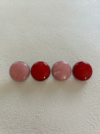 Japanese Vintage ボタン 20mm カボション レッド/ピンク マーブル調 アクセサリーパーツ 装飾材 カルトナージュ