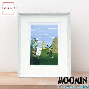 ムーミン 北欧 Postery 「ムーミントロールと小さな竜」送料無料 フレーム 展示用フック付アートポスター 絵画 インテリア アート