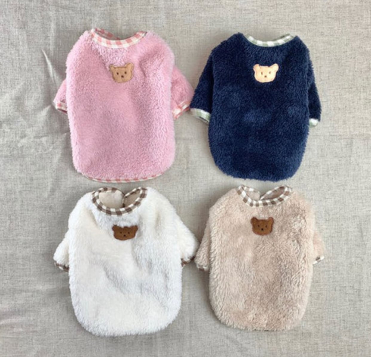 【SALE】クマちゃんカーディガン XS ~ XL  /  犬服 秋冬 新作 もこもこ 暖かい ドッグウェア 犬の服 アウター 小型犬 中型犬 猫 可愛い outer22