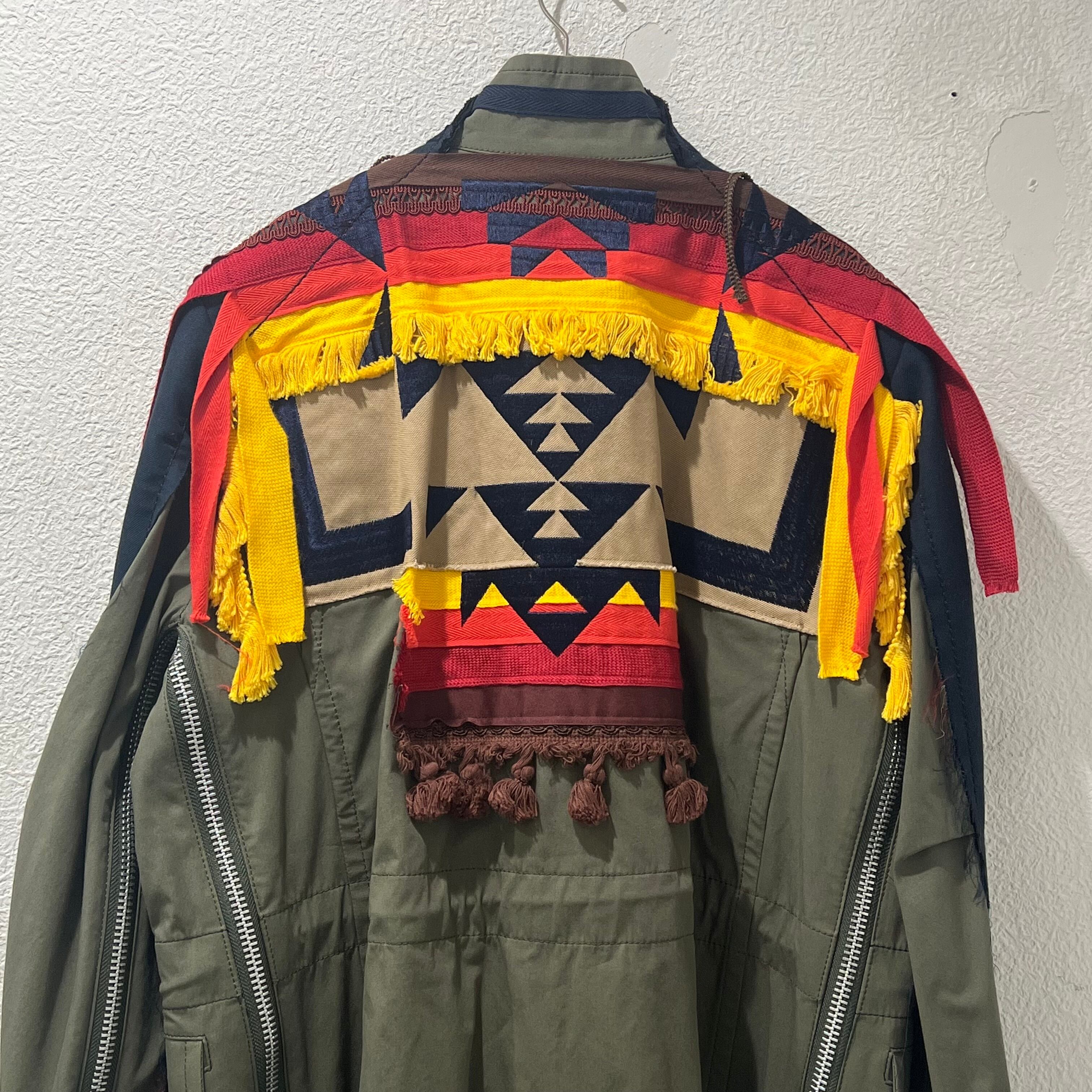 sacai pendleton コラボシャツ