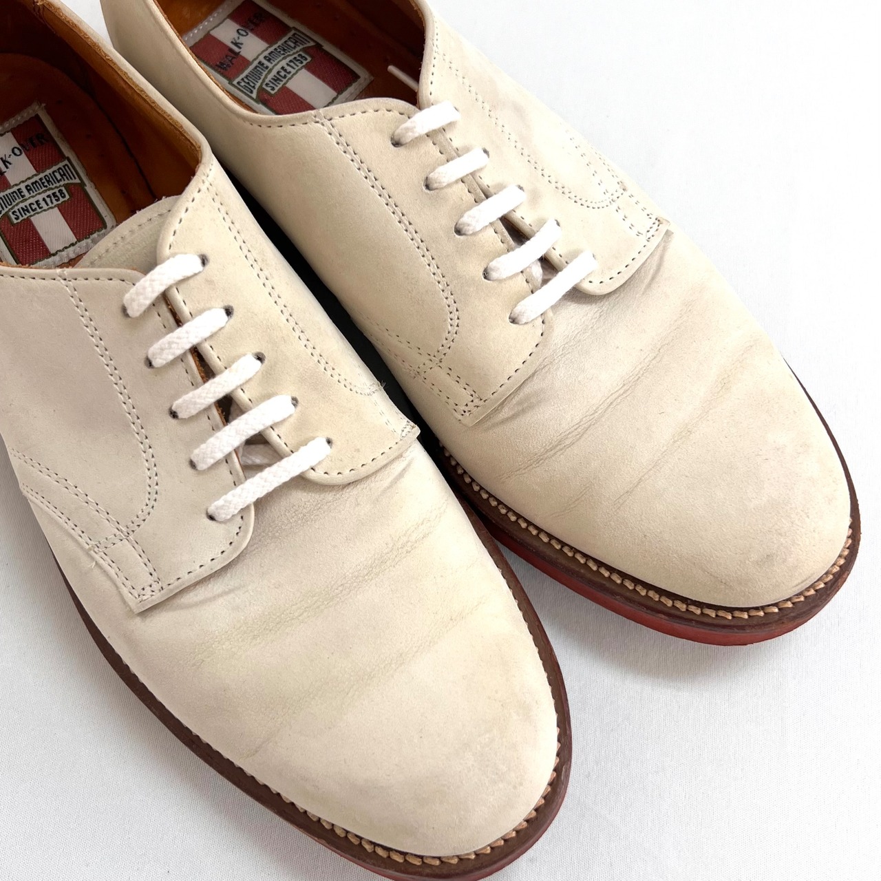 7.5D(25.5cm位)] WALK-OVER Made in USA Plain toe Dress Shoes 