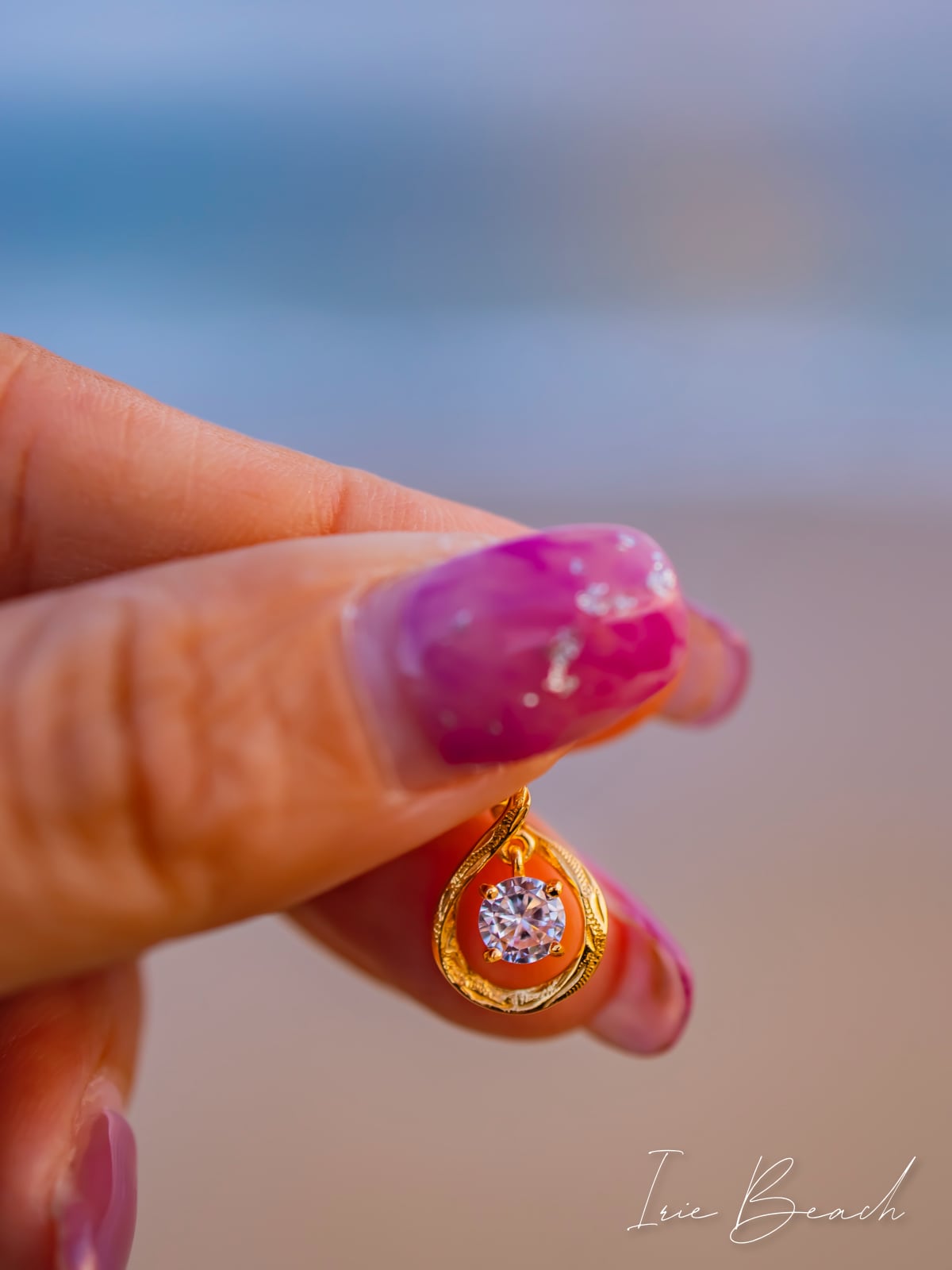 Teardrop zirconia necklace | IRIEBEACH