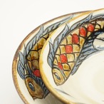 6寸深皿　魚紋【金城陶器秀陶房】　