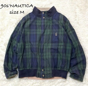 【入手困難】90s NAUTICA リバーシブルスイングトップ M ブルゾン