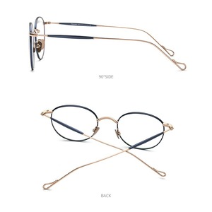 Bicolor Oval Round Titanium Glasses -round- / バイカラー オーバル ラウンド チタン メガネ -ラウンド-