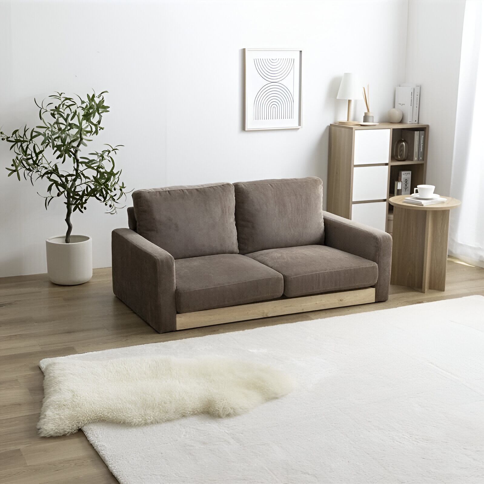 2点セット】2人掛けコーデュロイソファ1脚+オットマン1脚 | Voila